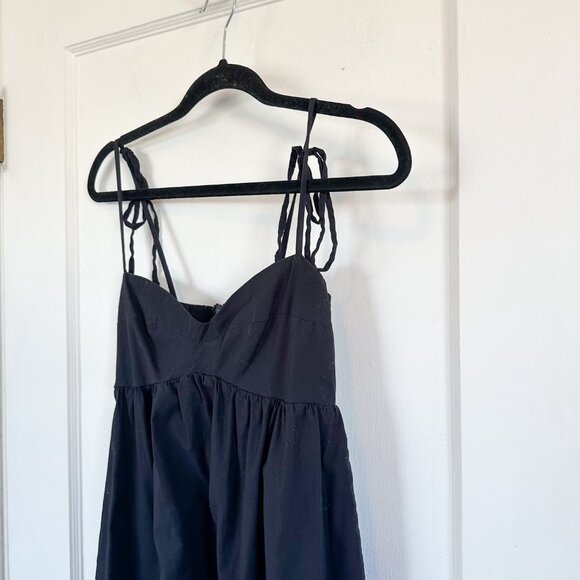 REFORMATION | Cox Mini 94% Cotton Sun Dress in Black sundress - Picture 5 of 7